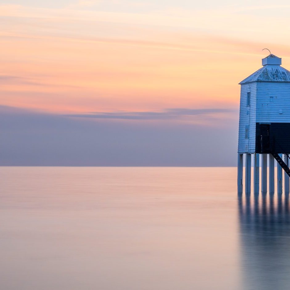 Burnham light house , high tide
